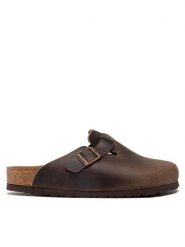 Birkenstock Klapki Boston Bs 860131 Brązowy. Brązowe klapki i japonki męskie Birkenstock, bez wzorów, ze skóry. Za 519.00 zł.