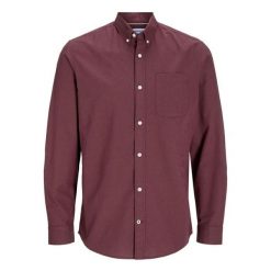 Koszula Jack & Jones Oxford w kolorze wina z winnicy. Czerwone koszule męskie Jack&Jones, m, bez wzorów, bez kołnierzyka, bez ramiączek. Za 169.16 zł.