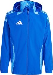 Kurtka męska Adidas Kurtka męska adidas Tiro 24 Competition All-Weather niebieska IR7561 L. Niebieskie kurtki męskie ADIDAS, l, bez wzorów, bez ramiączek, bez kaptura. Za 246.62 zł.