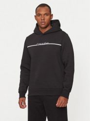 Calvin Klein Bluza K10K114338 Czarny Regular Fit. Czarne bluzy nierozpinane męskie Calvin Klein, m, bez wzorów, z syntetyku, bez ramiączek, bez kaptura. Za 249.99 zł.