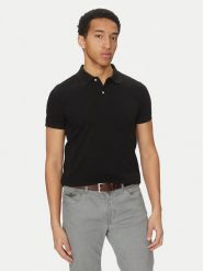 Geox Polo M5511B T3240 F9000 Czarny Regular Fit. Czarne koszulki polo męskie Geox, l, bez wzorów, z bawełny, bez kołnierzyka, bez ramiączek. Za 129.99 zł.