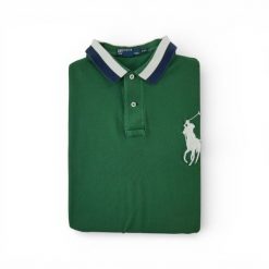 Second life - Krótki rękaw męskie polo zielone - Stan bardzo dobry. Zielone koszulki polo męskie Ralph Lauren, m, bez wzorów, sportowe, bez kołnierzyka, bez ramiączek. Za 114.17 zł.