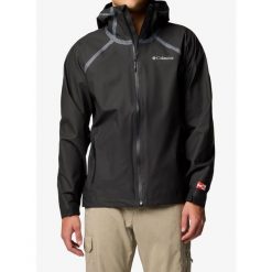 Kurtka przeciwdeszczowa Columbia Reign No Shine Jacket. Czarne kurtki męskie Scarpa, m, bez wzorów, sportowe, bez ramiączek, bez kaptura. Za 692.99 zł.