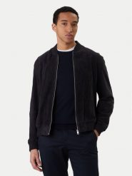 BOSS Kurtka skórzana H-Muller 50543213 Granatowy Regular Fit. Niebieskie kurtki męskie Boss, m, bez wzorów, ze skóry, bez ramiączek, bez kaptura. Za 2,399.00 zł.