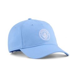 Czapka z daszkiem Essentials Manchester City PUMA. Białe czapki męskie Puma, bez wzorów, sportowe. Za 99.00 zł.