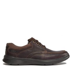 Półbuty Clarks. Brązowe codzienne półbuty męskie Clarks, bez wzorów, bez obcasa, bez zapięcia. Za 259.99 zł.