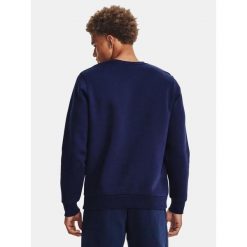 Bluza fitness męska UNDER ARMOUR UA Icon Fleece Crew. Niebieskie bluzy nierozpinane męskie Under Armour, m, bez wzorów, casualowe, bez ramiączek, bez kaptura. Za 259.99 zł.