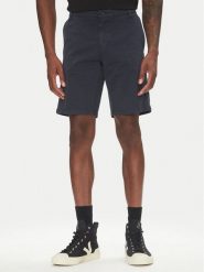 Mustang Szorty materiałowe Amsterdam 1016450 Granatowy Slim Fit. Niebieskie szorty męskie Mustang, bez wzorów, z bawełny. Za 159.99 zł.