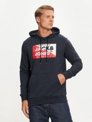 Jack & Jones Bluza Nolan 12256849 Granatowy Standard Fit. Niebieskie bluzy nierozpinane męskie Jack & Jones, m, bez wzorów, z syntetyku, bez ramiączek, bez kaptura. Za 159.99 zł.