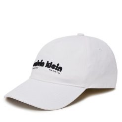 Czapka z daszkiem Calvin Klein Jeans. Białe czapki męskie Calvin Klein Jeans, bez wzorów, z jeansu. Za 119.99 zł.