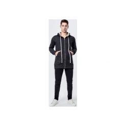 Bluza bawełniana z kapturem i suwakami Basic Grey Melange. Bluzy rozpinane męskie marki Male-me. Za 199.00 zł.