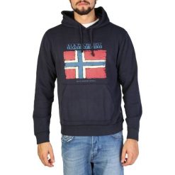 Napapijri bluza męska M ciemny niebieski. Niebieskie bluzy nierozpinane męskie Napapijri, m, bez wzorów, eleganckie, bez ramiączek, bez kaptura. W wyprzedaży za 365.00 zł.