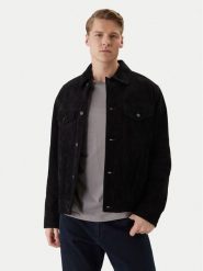 BOSS Kurtka skórzana Johot 50552130 Czarny Regular Fit. Czarne kurtki męskie Boss, m, bez wzorów, ze skóry, bez ramiączek, bez kaptura. Za 2,199.00 zł.