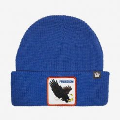 Czapka Beanie Goorin Bros New Heights Blue. Niebieskie czapki męskie Goorin Bros, bez wzorów. Za 181.89 zł.