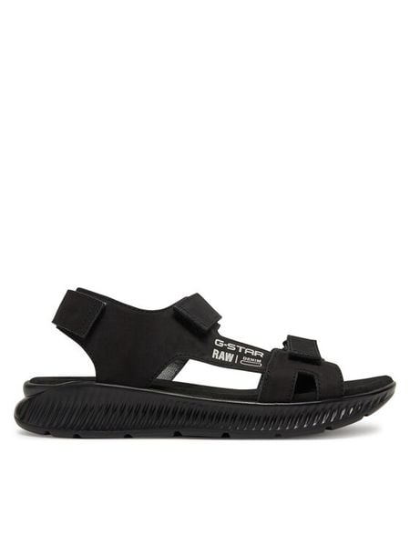G-Star Raw Sandały ROY1-11 MI08 Czarny. Czarne sandały męskie G-Star Raw, z nubiku, bez zapięcia. Za 183.99 zł.