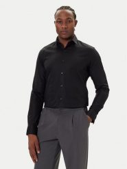 Calvin Klein Koszula LV019EU053 Czarny Slim Fit. Czarne koszule męskie Calvin Klein, m, bez wzorów, z bawełny, bez kołnierzyka, bez ramiączek. Za 429.99 zł.