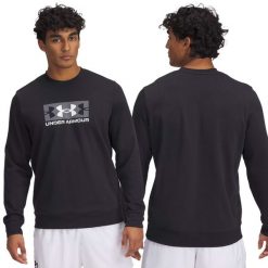 Bluza męska fitness Under Armour. Czarne bluzy nierozpinane męskie Under Armour, m, bez wzorów, bez ramiączek, bez kaptura. Za 219.00 zł.