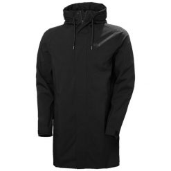 Kurtka wodoodporna Helly Hansen Munich. Czarne kurtki męskie Helly Hansen, m, bez wzorów, bez ramiączek, bez kaptura. Za 825.85 zł.