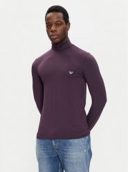 Emporio Armani Underwear Golf 112066 4F511 05093 Fioletowy Slim Fit. Fioletowe kardigany męskie Emporio Armani Underwear, m, bez wzorów, bez ramiączek. Za 339.99 zł.