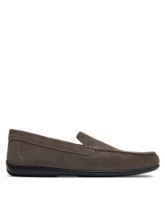 Geox Mokasyny U Ascanio U450WB 00022 C1018 Szary. Szare mokasyny męskie Geox, ze skóry, bez zapięcia. Za 279.99 zł.