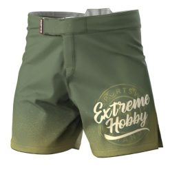 Spodenki Sportowe Męskie na trening i siłownię EXTREME HOBBY BADGE. Zielone szorty sportowe męskie EXTREME HOBBY, bez wzorów, z elastanu, sportowe. Za 229.00 zł.