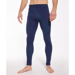 Spodnie męskie z wełną merino Brubeck THERMO WOOL by Pustelnik. Niebieskie bielizna termoaktywna męska Brubeck, m, bez wzorów, z wełny, bez ramiączek, narciarskie. Za 183.49 zł.