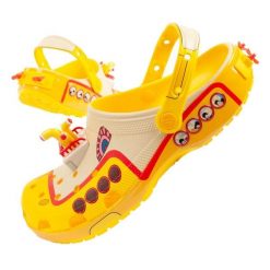 Klapki sandały chodaki męskie Crocs The Beatles. Czerwone klapki i japonki męskie Crocs, z materiału, bez zapięcia. Za 218.80 zł.