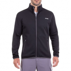 Bluza w kolorze czarnym. Czarne bluzy rozpinane męskie Jeep, z nadrukiem. W wyprzedaży za 114.95 zł.