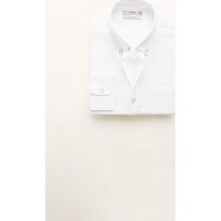 Mango Man - Koszula Oxford3. Szare koszule męskie Mango Man, z bawełny, button down, z długim rękawem. Za 139.90 zł.