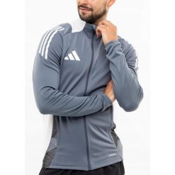 Bluza Męska adidas Rozpinana Sportowa Treningowa Tiro 24 Bez Kaptura r. S. Szare bluzy rozpinane męskie ADIDAS, m, bez wzorów, bez kaptura. Za 201.00 zł.