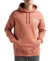 LEE LOGO LOOSE HOODIE MĘSKA BLUZA Z KAPTUREM LOGO NADURK RUST L83SSPUK 112145617. Bluzy nierozpinane męskie Lee, l, bez wzorów, bez ramiączek, z kapturem. Za 189.99 zł.