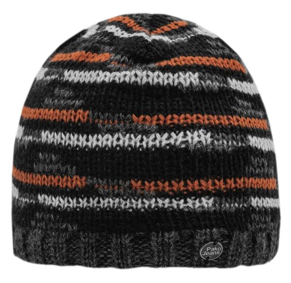 Czapka Jesienno-Zimowa Męska, Czarno-Pomarańczowa Ciepła z Polarem, Ocieplana -PAKO JEANS. Brązowe czapki męskie Pako Jeans, na zimę, bez wzorów, z jeansu, sportowe. Za 35.00 zł.