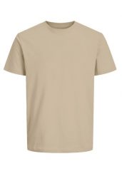 Bawełniana koszulka T-BASIC. Brązowe t-shirty męskie Volcano, l, bez wzorów, z bawełny, bez kołnierzyka, bez ramiączek. Za 54.99 zł.