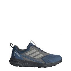 Buty Tracefinder Trail Running. Niebieskie buty do biegania męskie ADIDAS, bez wzorów, z materiału, bez zapięcia, do biegania. Za 329.00 zł.