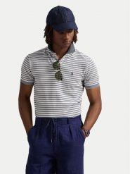 Polo Ralph Lauren Polo 710974596001 Niebieski Custom Slim Fit. Niebieskie koszulki polo męskie Polo Ralph Lauren, m, bez wzorów, z bawełny, bez kołnierzyka, bez ramiączek. Za 559.99 zł.