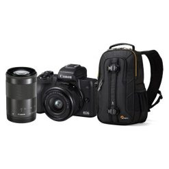 Canon EOS M50 + 15-45mm + 55-200mm (czarny) + torba- szybka wysyłka! - Raty 10 x 399,90 zł. Bezlusterkowce marki Canon. Za 3,999.00 zł.