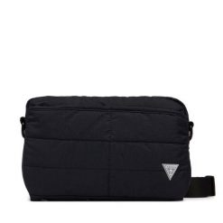 Saszetka Guess. Czarne saszetki męskie Guess, z aplikacjami, małe. Za 269.99 zł.