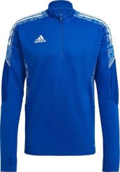Adidas Bluza męska adidas Condivo 21 Training Top Primeblue niebieska GE5421. Niebieskie bluzy nierozpinane męskie ADIDAS, m, bez wzorów, bez ramiączek, bez kaptura. Za 179.49 zł.