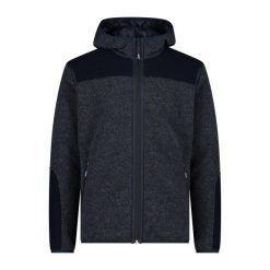 Bluza z kapturem wooltech z zipem CMP. Czarne bluzy z kapturem męskie CMP, bez wzorów, z kapturem. W wyprzedaży za 464.65 zł.