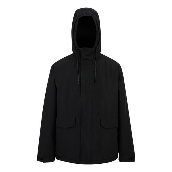 Męska Wodoodporna Kurtka Ocieplana Sterlings. Czarne kurtki męskie Regatta, m, bez wzorów, sportowe, bez ramiączek, bez kaptura. Za 233.99 zł.