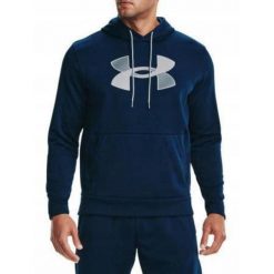 Bluza na co dzień męska UNDER ARMOUR FLEECE ciepła z kapturem. Niebieskie bluzy z kapturem męskie Under Armour, m, bez wzorów, z kapturem. Za 149.00 zł.