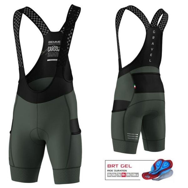 Spodenki rowerowe męskie Biemme Cargo Adventure 25 na szelkach. Czarne szorty sportowe męskie Biemme, bez wzorów, sportowe. W wyprzedaży za 316.80 zł.