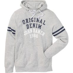 Bluza z kapturem Regular Fit bonprix jasnoszary melanż - ciemnoniebieski. Bluzy nierozpinane męskie marki bonprix. Za 59.99 zł.