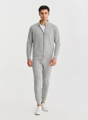 PAKO LORENTE - Szare spodnie dresowe. Szare spodnie na co dzień męskie Pako Lorente, bez wzorów, z bawełny. Za 119.99 zł.