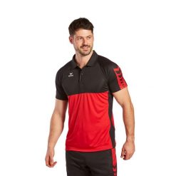 Polo Erima Six Wings. Czarne koszulki polo męskie Erima, bez wzorów, prążkowane, sportowe, bez kołnierzyka, bez ramiączek. Za 178.50 zł.