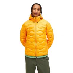 Kurtka Peak Performance puchowa męska Helium Down Hood Jacket pomarańczowa - M. Brązowe kurtki męskie Peak Performance, m, bez wzorów, z puchu, bez ramiączek, bez kaptura. W wyprzedaży za 1,099.00 zł.