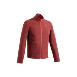 Polar turystyczny MH120 męski. Brązowe bluzy z polaru męskie QUECHUA, l, bez wzorów, z materiału, bez ramiączek, bez kaptura. Za 49.99 zł.