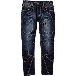 Dżinsy Regular Fit Straight bonprix ciemnoniebieski "stone used". Niebieskie jeansy męskie bonprix, bez wzorów, z jeansu. Za 59.99 zł.