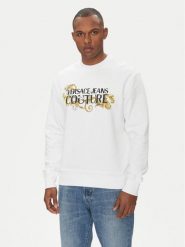 Versace Jeans Couture Bluza 78GAIC06 Biały Regular Fit. Białe bluzy nierozpinane męskie Versace Jeans Couture, l, bez wzorów, z bawełny, bez ramiączek, bez kaptura. Za 599.99 zł.