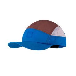 Czapka z daszkiem Buff 5 Panels Go Cap. Niebieskie czapki męskie Buff, bez wzorów, sportowe. W wyprzedaży za 118.93 zł.
